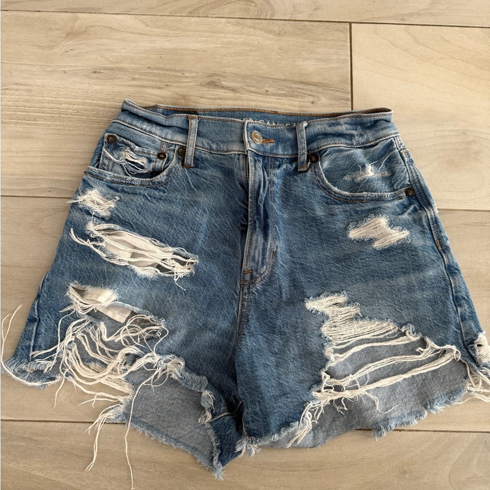 American Eagle Outfitters Ripped Blue Jean Shorts